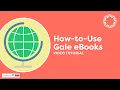 Tutorial for Gale eBooks