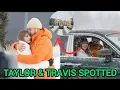 Lagu Taylor Swift and Travis Kelce were seen driving on snow-covered roads in Kansas City