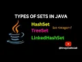 Types of Sets in Java HashSet TreeSet and LinkedHashSet Explained