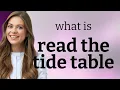Navigating the Waters Understanding Tide Tables