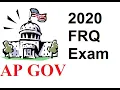 AP Gov Coronavirus 2020 Exam How to Answer the Two FRQs