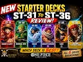 NEW ONE PIECE STARTER DECKS ST-31 to ST-36 REVIEW Which Deck Is BEST