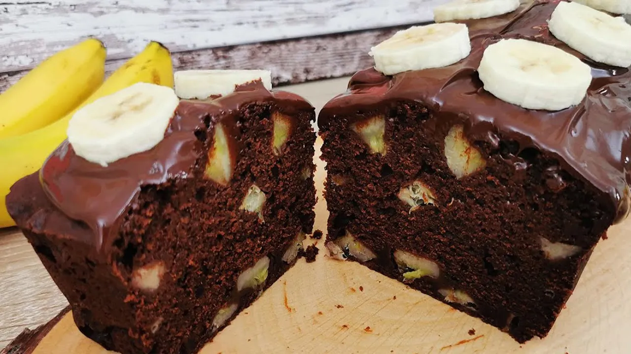 Chocolate Banana Cake - Schoko Bananen Torte. 