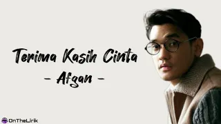 afgan terima kasih cinta lirik lagu