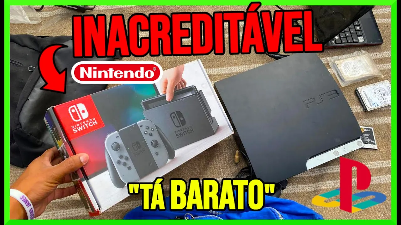 NINTENDO SWITCH BARATO NA FEIRA DO ROLO? ???? CAÇADA GAMER