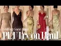 PrettyLittleThing Wedding Guest Dress Try-On Haul Elegant Affordable Outfits