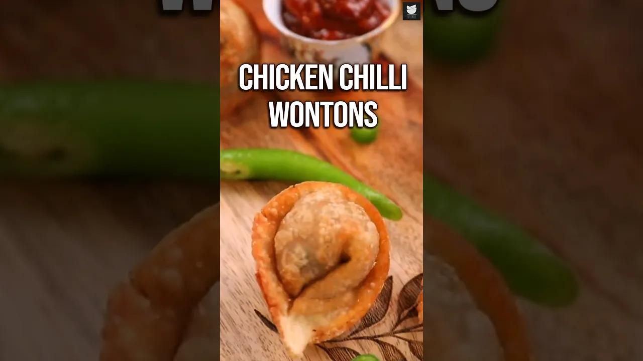 Chicken Chilli Wontons   Crispy Fried Dumplings   Easy Chicken Wontons   Get Curried