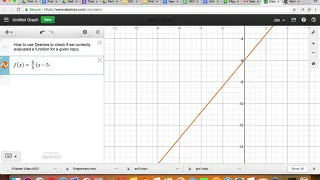 Evaluate functions with Desmos