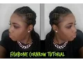 Fishbone cornrow braids tutorial