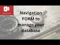 Mastering Microsoft Access Build a Navigation Form