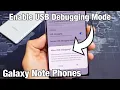 All Galaxy Notes How to Enable USB Debugging Mode in Developer Options
