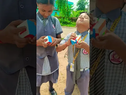 jot dekhe ke i aur piyush ne Bina dekhe R banaya #puzzle #cube #rubikscube #puzzleart #viralvideo