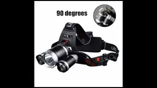 كشاف رأس 3شريحه متحرك جديد ليد 4000 لومين 