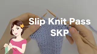 How to Slip Knit Pass SKP English Continental Style