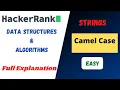 Camel Case Solution HackerRank Problem Solving Algorithms - Strings in Hindi