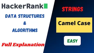 Camel Case Solution HackerRank Problem Solving Algorithms - Strings in Hindi