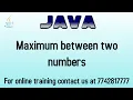 maximum between two numbers in java in hindi