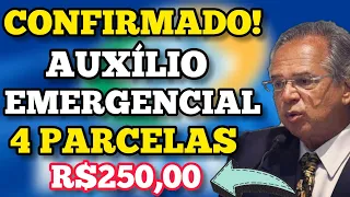 AUXÍLIO EMERGENCIAL 2021 CONFIRMADO! VALOR R$250 MÃES CHEFES DE FAMÍLIA? 4 PARCELAS E PRIMEIRO LOTE.