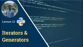 Iterators Generators in Python Lecture 13 Getting Started with Python Satyajit Pattnaik