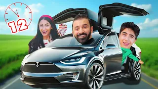 قضينا 12 ساعة ب سيارتنا الجديدة ذكية كتير 