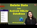 Delete Data from Android SQLite DataBase CRUD Operation Android SQLite DataBase Tutorial
