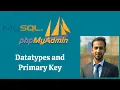 MySQL Database Bangla Tutorial Part 4 MySQL Datatypes Primary Key in MySQL