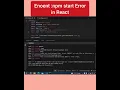 Enoent npm start Error Problem in React JS