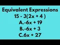 Equivalent Expressions