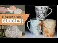 Beautiful Bubbles on Pottery BRAND NEW BLOWING TECHNIQUE