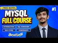 SQL Full Course Part 1 in Telugu Introduction SQL Commands Data Types Constraints Beginners