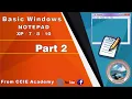 Microsoft Windows 10 Notepad Part 2