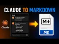 How to Export Claude Chats to Markdown MD