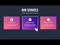 Responsive Animated Our Services Section Design CSS Animation