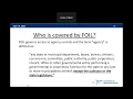 Freedom of Information Law Information Session - 2026