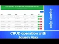 Crud Operation with inline Editing jQuery Ajax jQuery tutorial jQuery tutorial for beginners