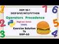 Exercise Solutions Operator Precedence Python DDP-10 Tamil Beginner Friendly