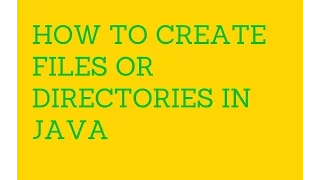 How to create folders or directories in java