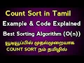 Counting sort in Tamil C Program Best Sorting Algorithm Data Structures Conquer Victory