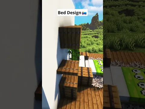 Minecraft Bed Design🛌 #shorts