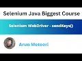 Selenium WebDriver - sendKeys