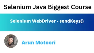 Selenium WebDriver - sendKeys