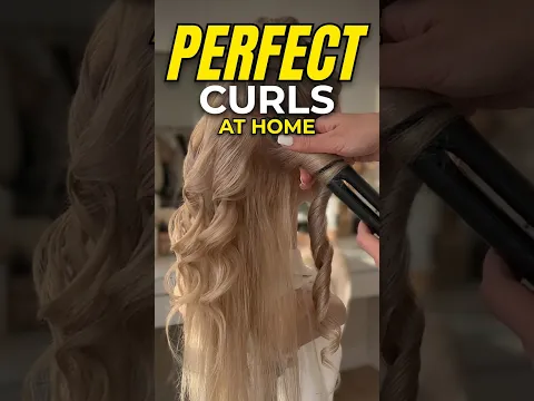 Professional curls at home using a flat iron #DIYhair #curlstutorial #hairstyle