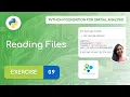 Exercise 09 - Reading Files