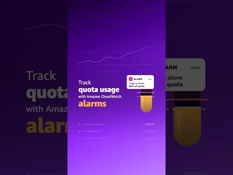 Track quota usage with Amazon CloudWatch alarms
