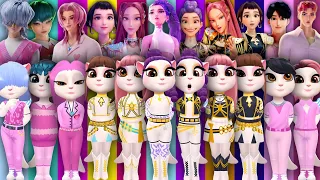 Kpop Demon Hunters Golden Hunterx And Pink Saja Boys Some Character's Cosplay My Talking Angela 2