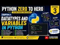 Python Zero to Hero Chapter 2 Datatypes Variables in Python Python Tutorial for Beginners