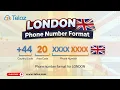 London phone number format Decoding the Format of Phone Numbers