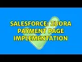 Salesforce Zuora Payment Page Implementation