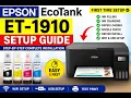Epson ET-1910 First Time Setup Ink Filling Driver Install Print Test