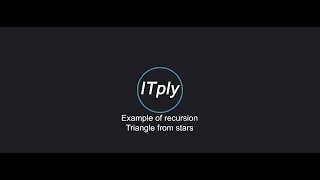 Introduction to CS Triangle from stars with the help of recursion